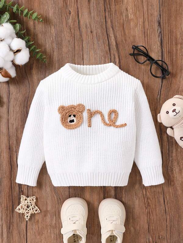 Sweater de oso para bebé y niño pequeño