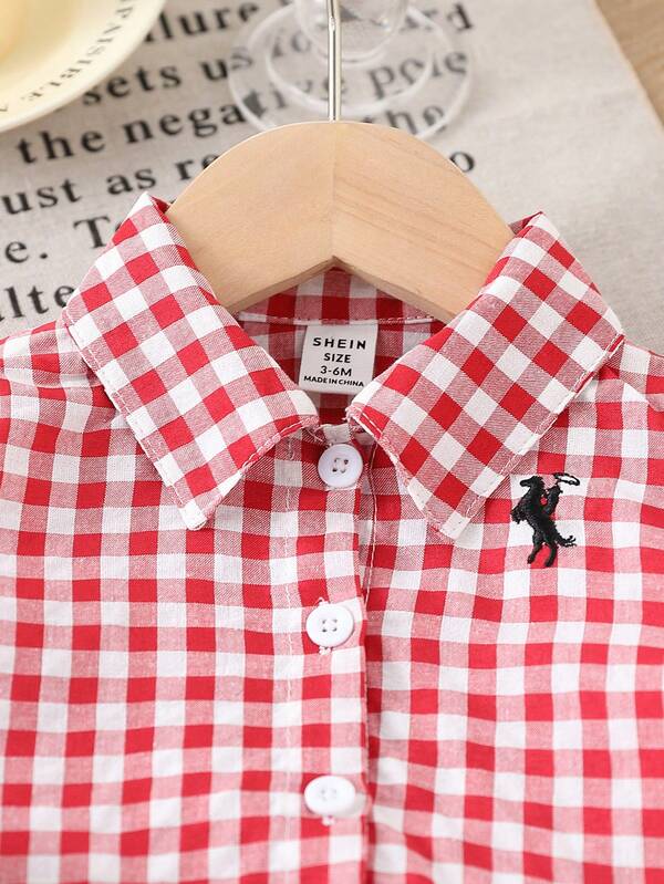 Camisa de cuadros bebé y niño pequeño