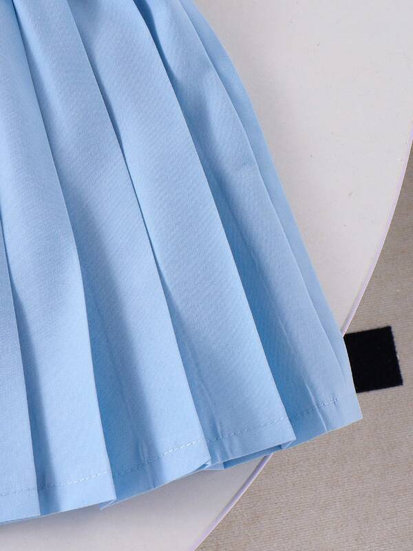 Conjunto de 2 piezas para niñas pequeñas, sweater y falda