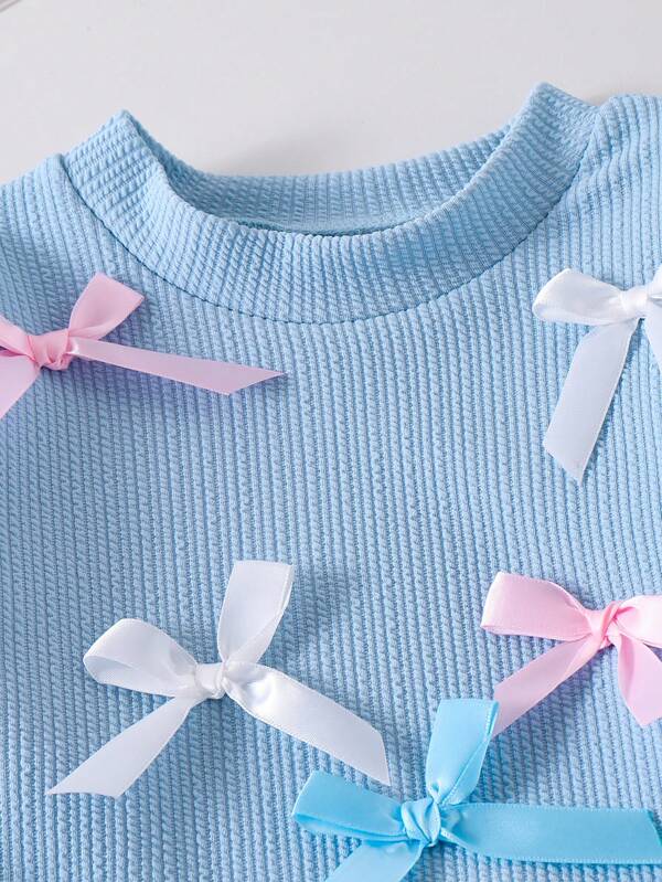 Conjunto de 2 piezas para niñas pequeñas, sweater y falda