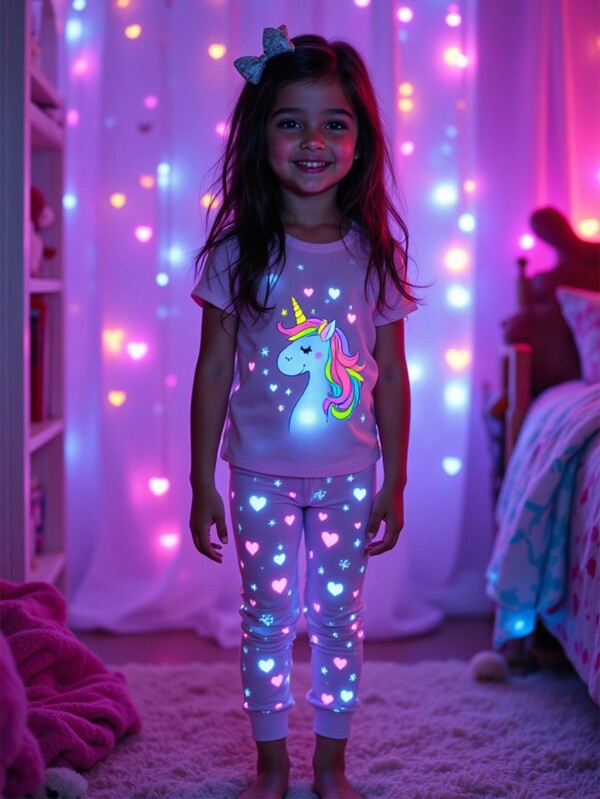 Conjunto de 2 piezas para niñas pequeñas, franela y mono