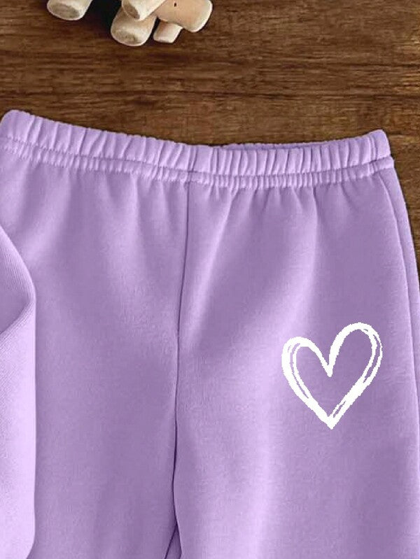 Conjunto de 2 piezas para bebé y niñas pequeñas, sweater y joggers
