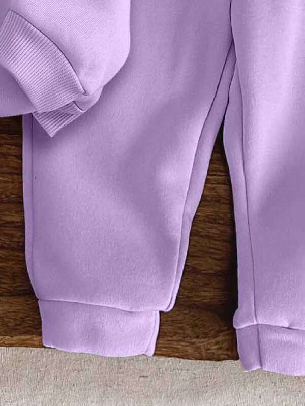 Conjunto de 2 piezas para bebé y niñas pequeñas, sweater y joggers