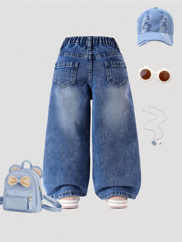 Pantalones anchos para niñas pequeñas