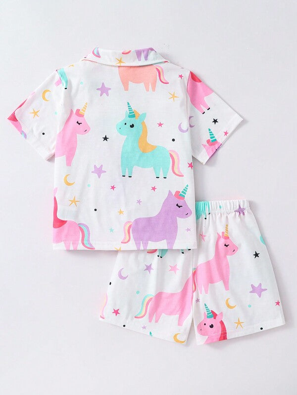 Conjunto de 2 piezas para niñas pequeñas, franela y short