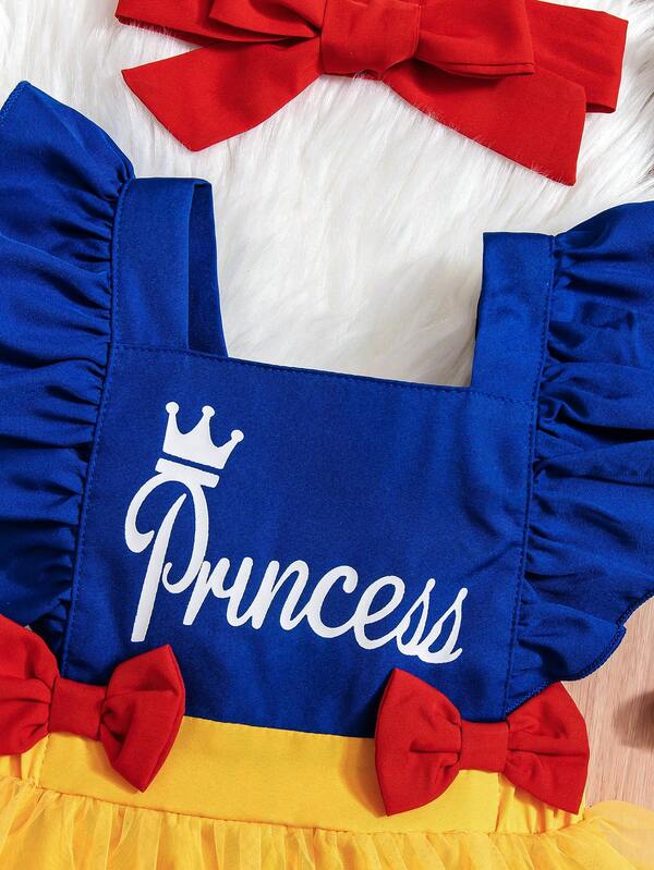 Vestido estilo Blancanieves para bebé y niñas pequeñas