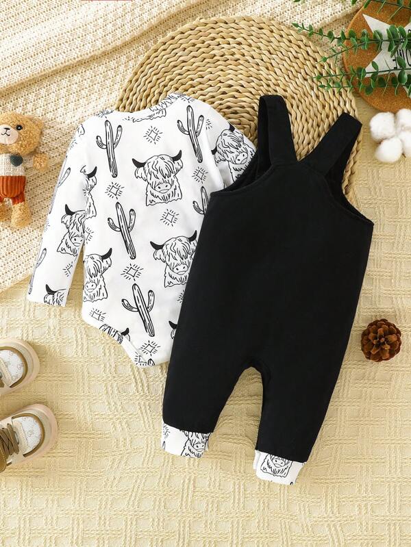 Conjunto de 2 piezas para bebé y niños pequeños, body y braga