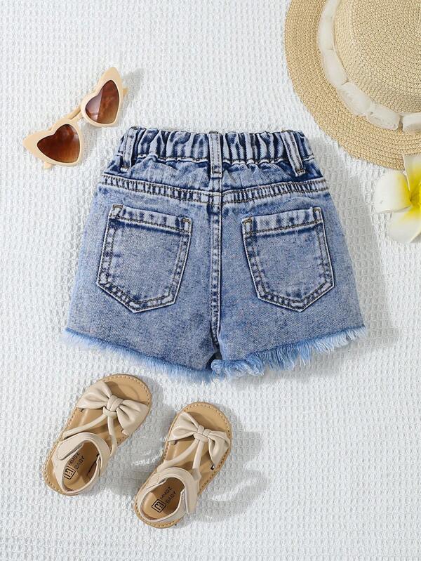Short denim para bebé niña pequeña