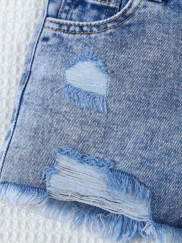 Short denim para bebé niña pequeña