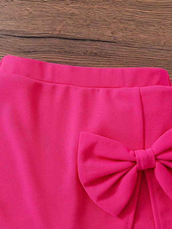 Conjunto de 2 piezas para niñas pequeñas, blusa y falda