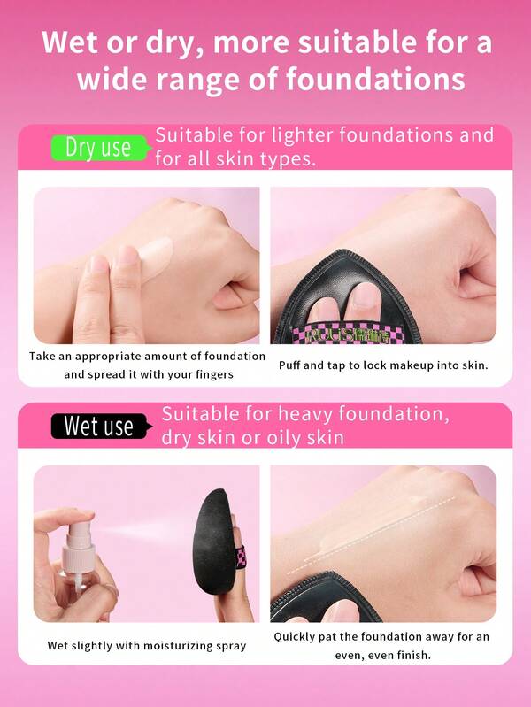 Esponja difuminado de maquillaje con estuche