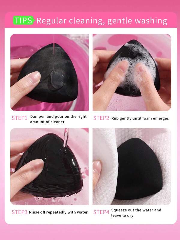 Esponja difuminado de maquillaje con estuche