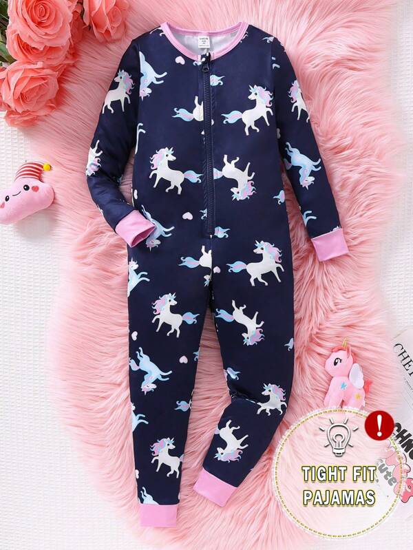 Mameluco de unicornios para niñas pequeñas