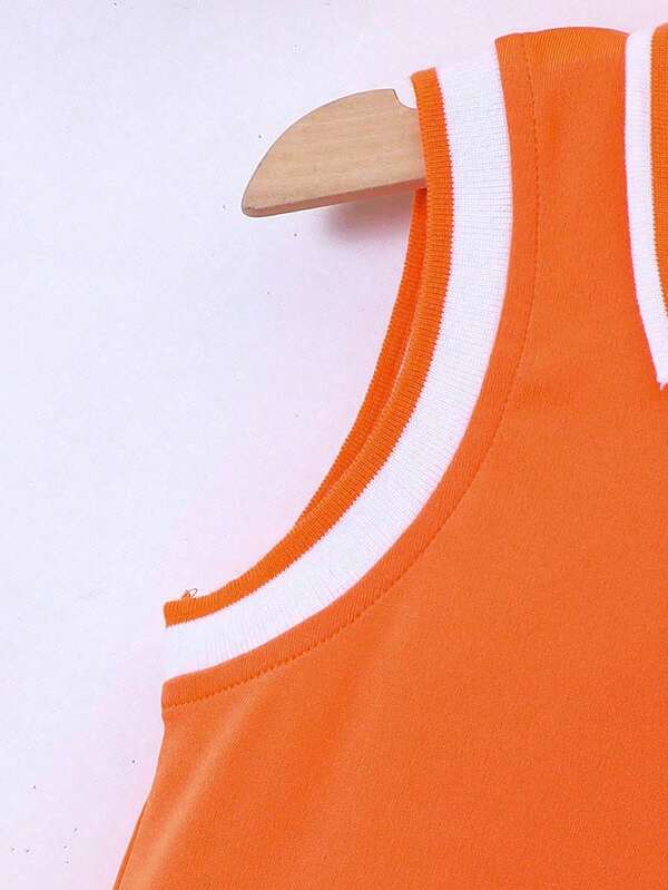 Vestido naranja  para bebé y niñas pequeñas