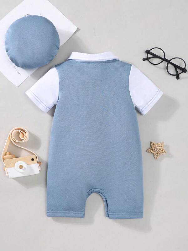 Conjunto de 2 piezas para bebé y niños pequeños, braga corta y gorro