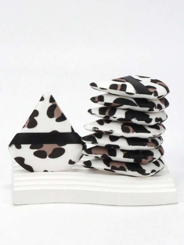 2 Piezas esponja maquillaje leopardo