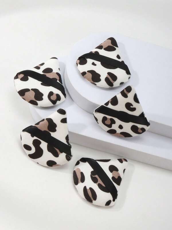 2 Piezas esponja maquillaje leopardo