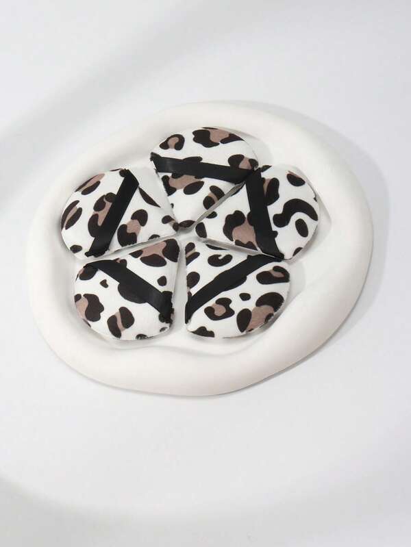 2 Piezas esponja maquillaje leopardo