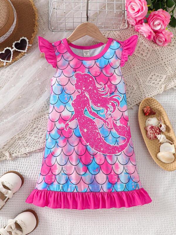 Vestido de sirena para niñas pequeñas