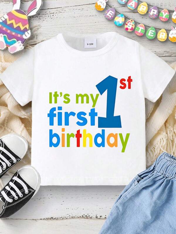 Franela de 1er año para niño pequeño