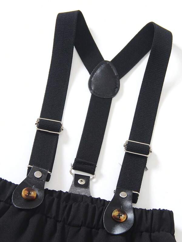 Conjunto de 2 piezas para bebé y niños pequeños, body y pantalón con tirantes
