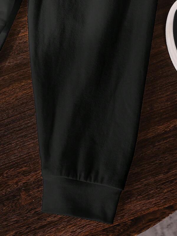 Conjunto de 2 piezas para niñas pequeñas, franela y joggers