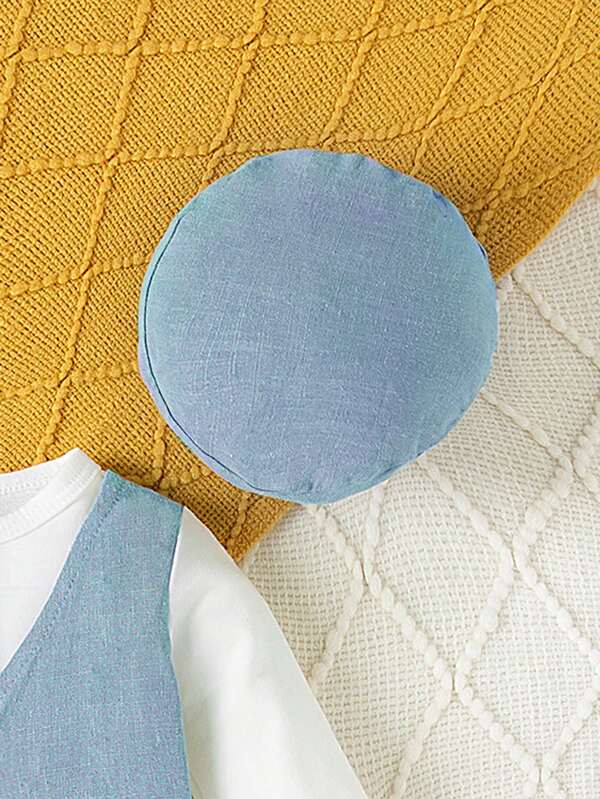 Set de 3 piezas para bebé niño, sweater, mono, babero y bohina