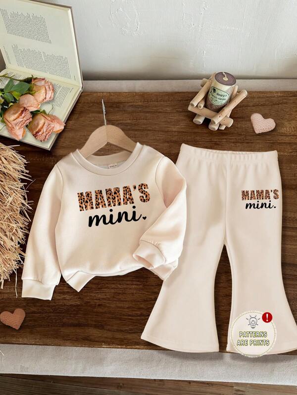 Conjunto de 2 piezas para bebé y niñas pequeñas, sweater y pantalón