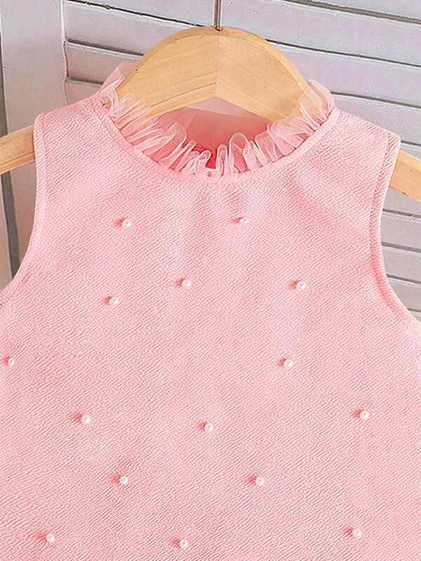 Vestido rosa para niñas pequeñas