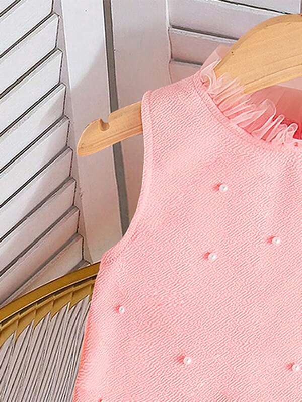 Vestido rosa para niñas pequeñas