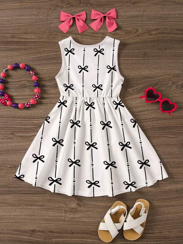 Vestido de lazos para niñas pequeñas
