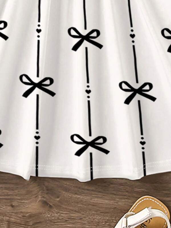 Vestido de lazos para niñas pequeñas