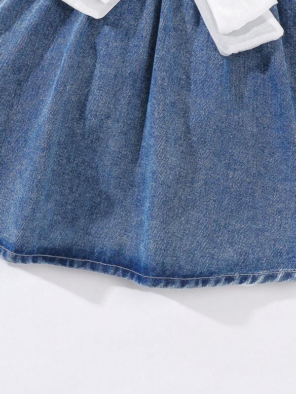 Vestido denim para bebé niña