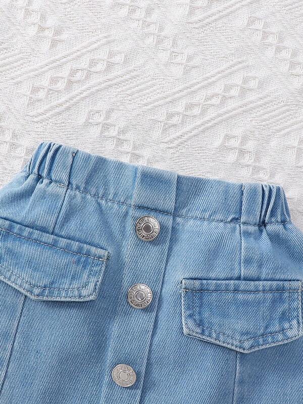 Conjunto de 2 piezas para bebé y niñas pequeñas, chaqueta y falda