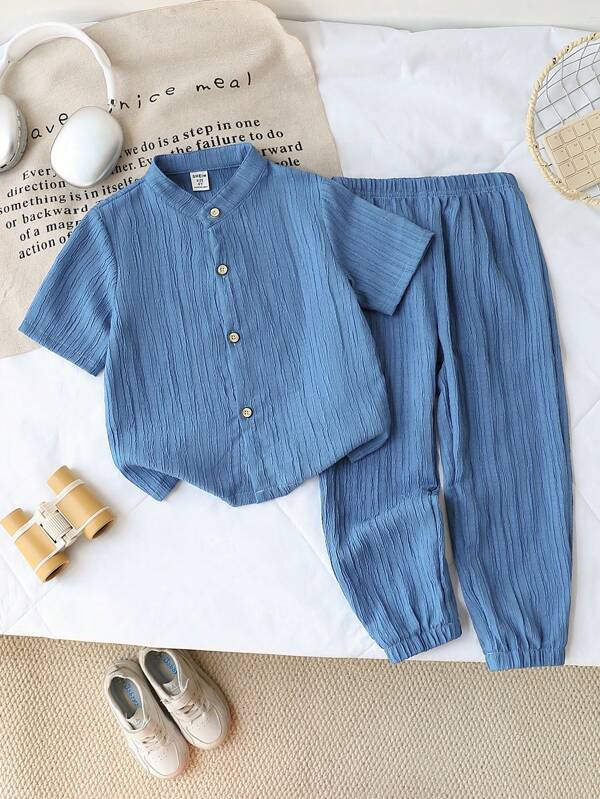 Conjunto de 2 piezas para niños pequeños, camisa y joggers