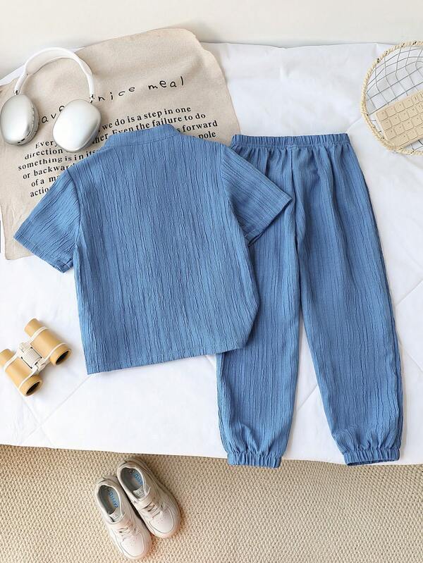Conjunto de 2 piezas para niños pequeños, camisa y joggers