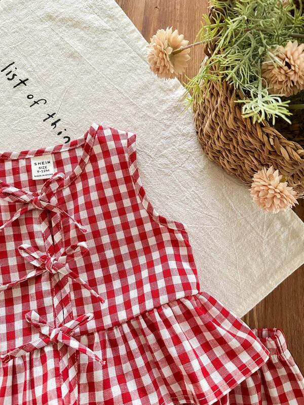 Conjunto de 2 piezas para bebé y niñas pequeñas, top y short