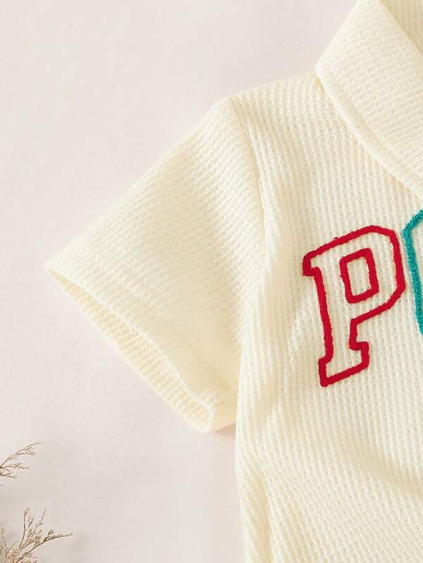 Conjunto de 2 piezas para bebé y niños pequeños, chemise y shorts
