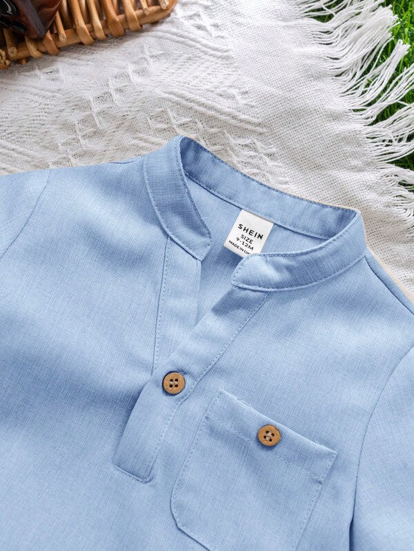 Conjunto de 2 piezas para bebé y niños pequeños, camisa y pantalón