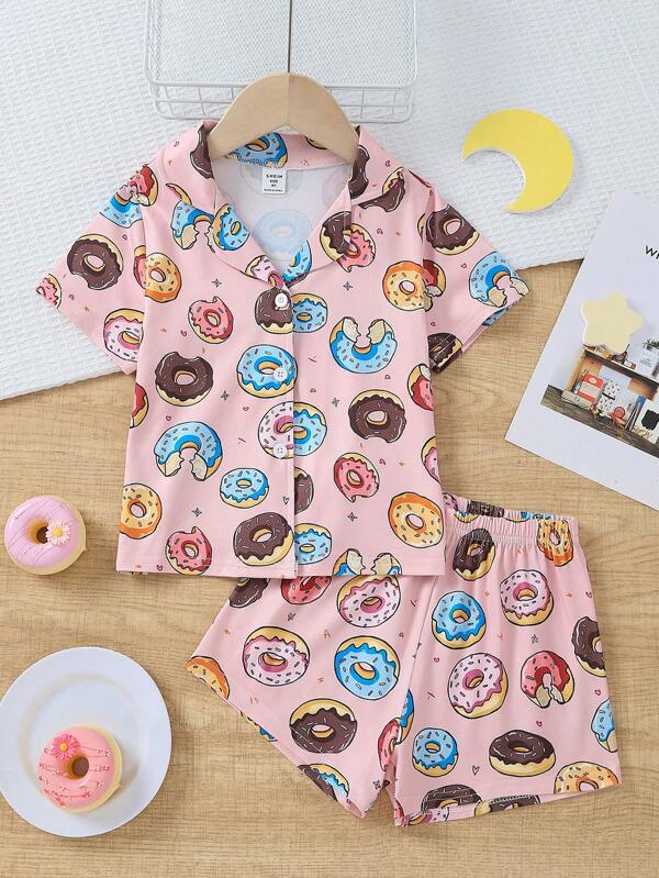 Conjunto de 2 piezas para niñas pequeñas, franela y short