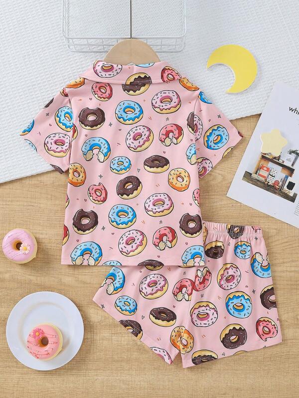 Conjunto de 2 piezas para niñas pequeñas, franela y short