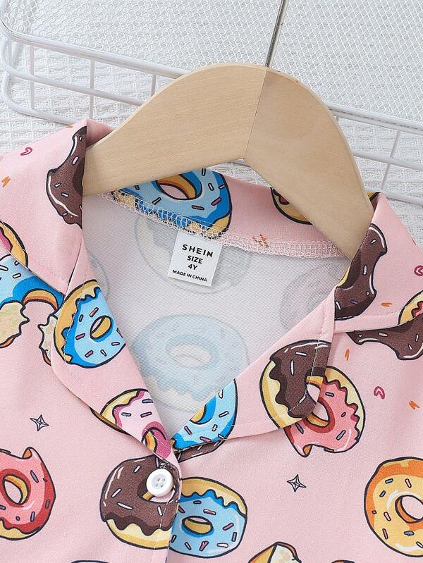 Conjunto de 2 piezas para niñas pequeñas, franela y short