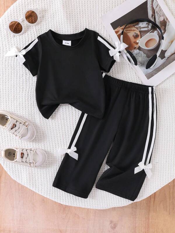 Conjunto de 2 piezas para bebé y niñas pequeñas, franela y mono
