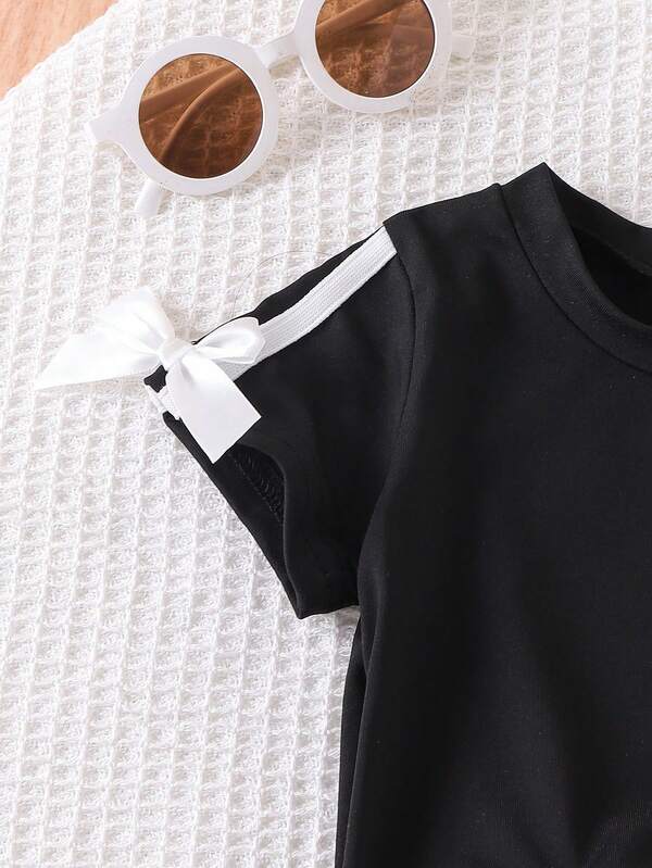 Conjunto de 2 piezas para bebé y niñas pequeñas, franela y mono