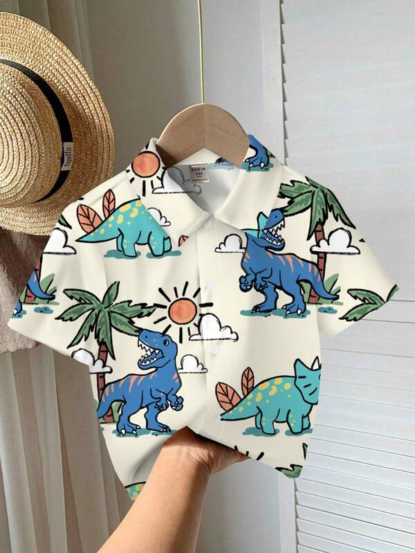 Camisa de dinosaurio para bebé y niño pequeño