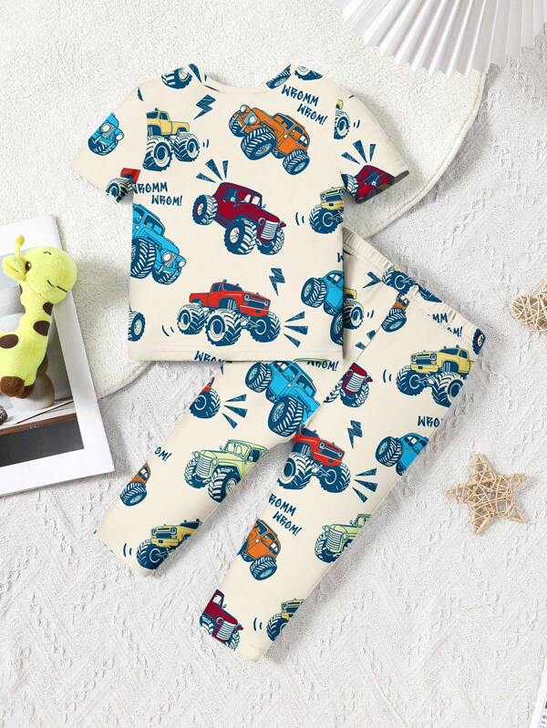 Conjunto de 2 piezas para bebé y niños pequeños, franela y mono