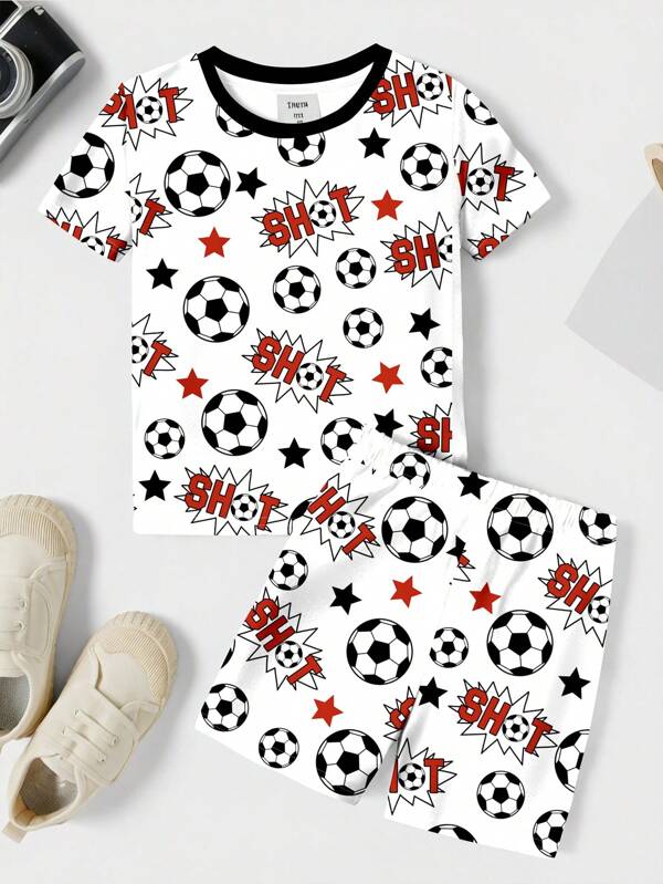 Conjunto de 2 piezas para bebé niño, franela y shorts