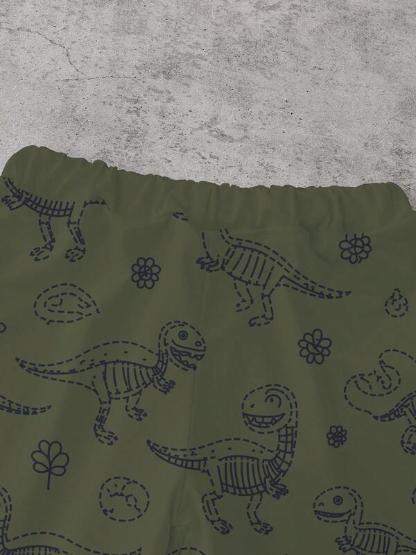 Conjunto de 2 piezas para bebé y niños pequeños, franela y shorts