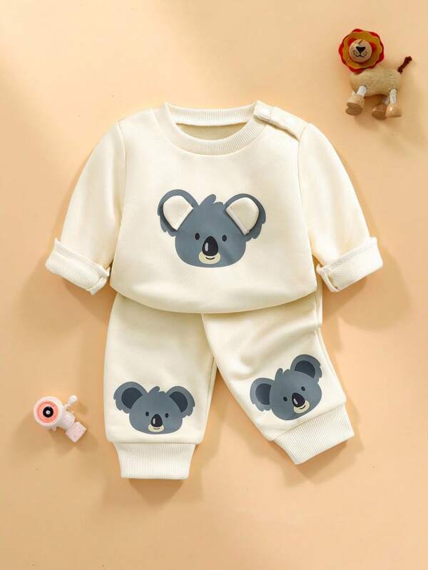 Conjunto de 2 piezas para bebé niño, sweater y mono