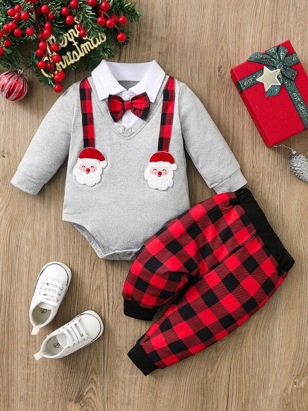Pijama navideña para bebé, 2 piezas